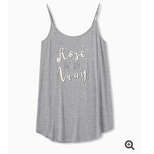 ROSÉ THE DAY HEATHER GREY CAMI SLEEP TUNIC
